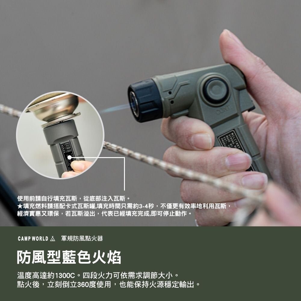 OPENJOYNT 拓幸良品 軍規防風點火器 HY-BL007 打火機 噴槍 點火槍 野炊 露營-細節圖7