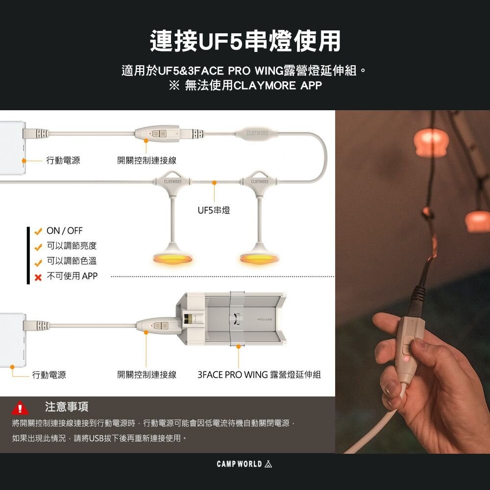 CLAYMORE 開關控制連接線 延長線 控制線 露營 逐露天下-細節圖5