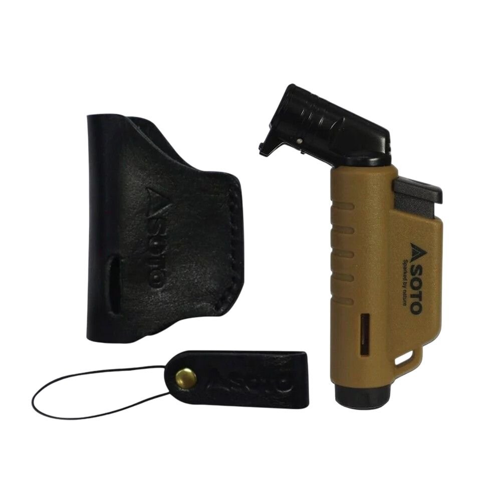 SOTO L型填充式掌中點火器皮套組 打火機 點火器 瓦斯罐填充 露營 逐露天下-細節圖2