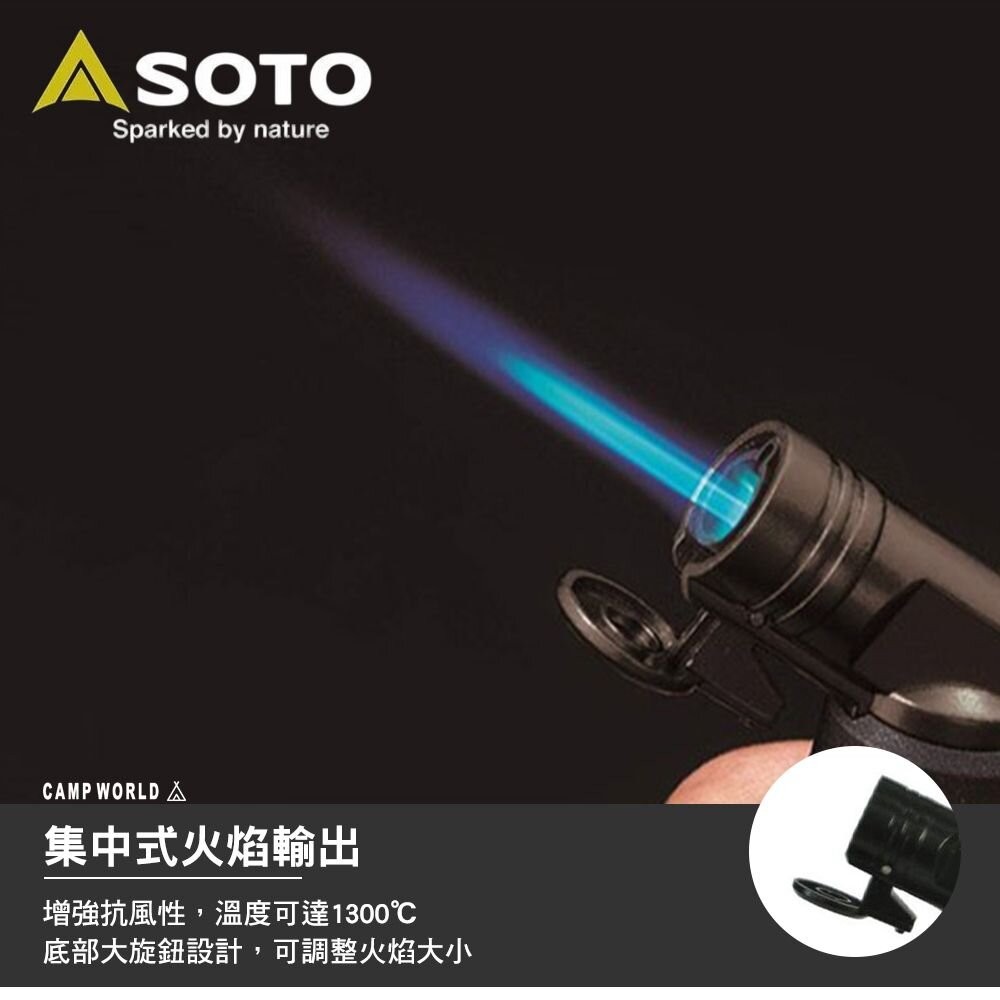 SOTO L型填充式掌中點火器皮套組 打火機 點火器 瓦斯罐填充 露營 逐露天下-細節圖5