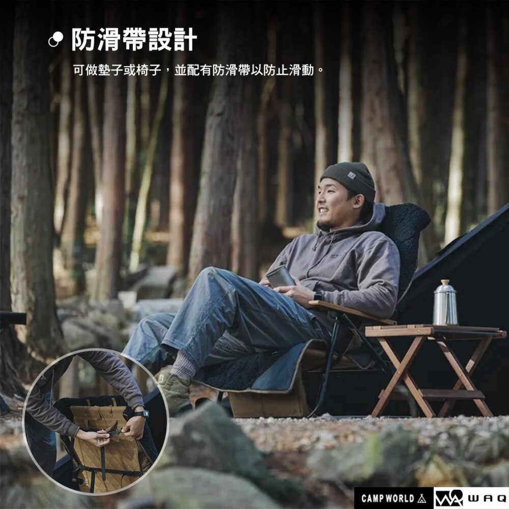 WAQ 行軍床睡毯 雙面使用 可機洗 坐墊 保暖 毛毯 露營 逐露天下-細節圖7