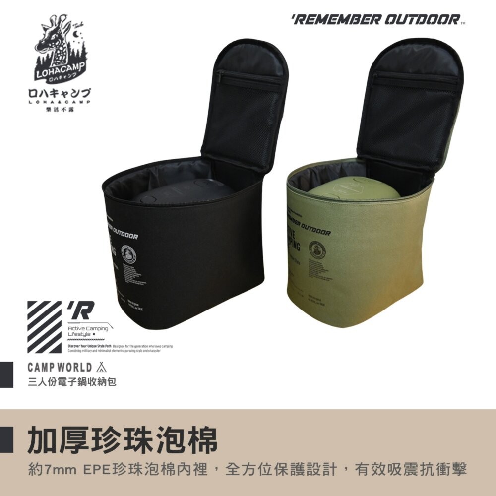 樂活不露 三人份電子鍋收納包 BAG-15 裝備包 防護包 快拆式把 露營 逐露天下-細節圖5
