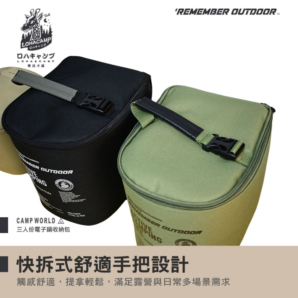 樂活不露 三人份電子鍋收納包 BAG-15 裝備包 防護包 快拆式把 露營 逐露天下-細節圖6