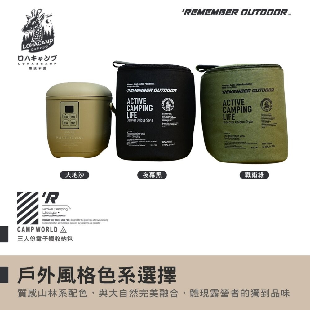 樂活不露 三人份電子鍋收納包 BAG-15 裝備包 防護包 快拆式把 露營 逐露天下-細節圖8