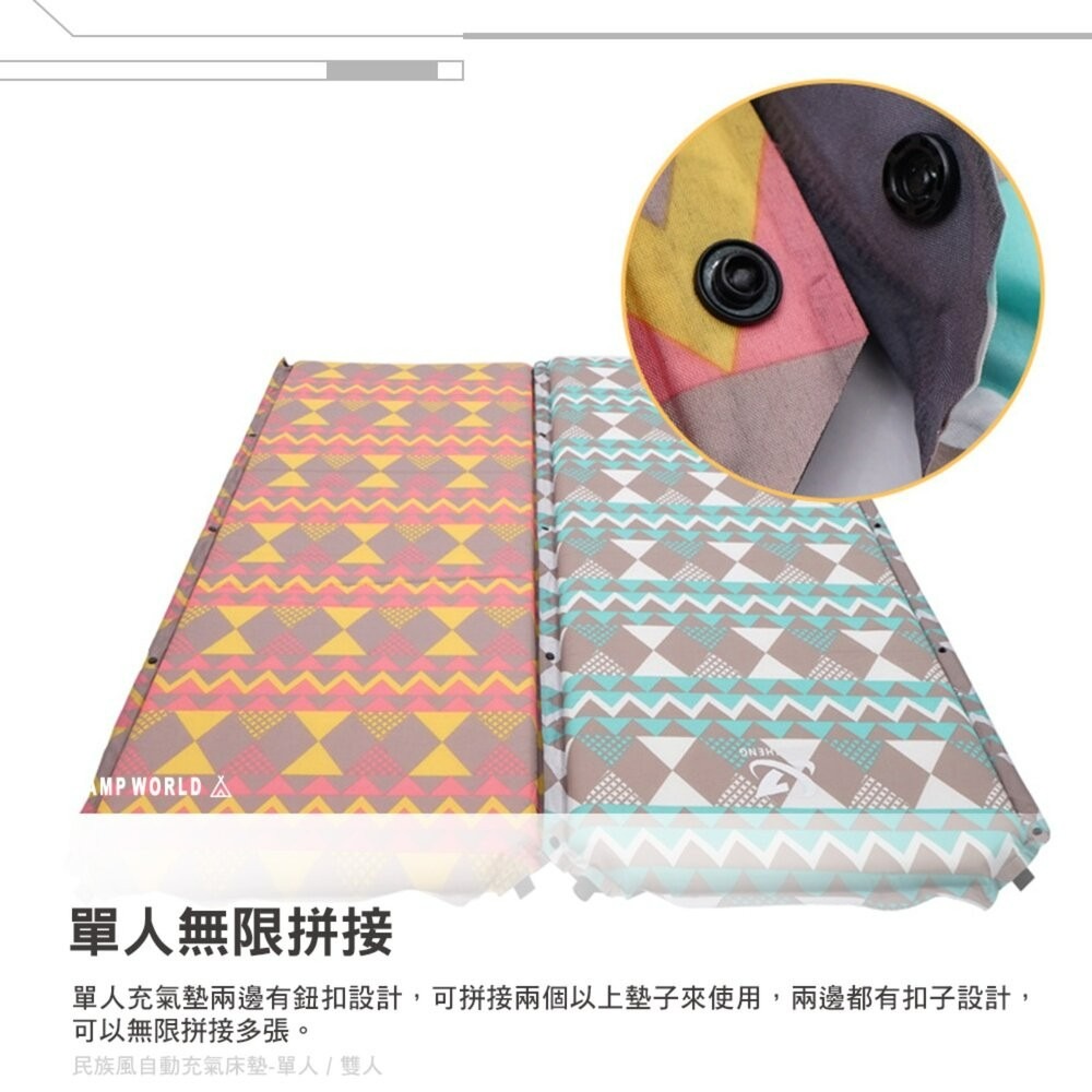 CLS 民族風自動充氣床墊 單人 雙人 床墊 TPU 床 充氣床 氣墊床 睡墊 充氣睡墊 露營-細節圖6