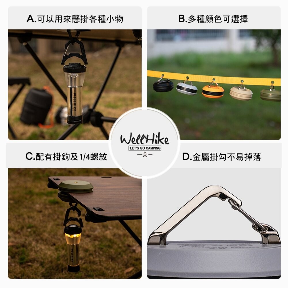 WELLHIKE 磁吸多功能掛勾2.0 強力磁鐵 收納掛勾 磁吸掛勾 露營 逐露天下-細節圖3