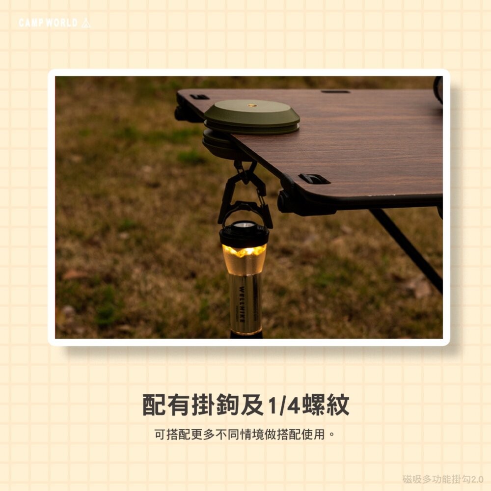 WELLHIKE 磁吸多功能掛勾2.0 強力磁鐵 收納掛勾 磁吸掛勾 露營 逐露天下-細節圖6