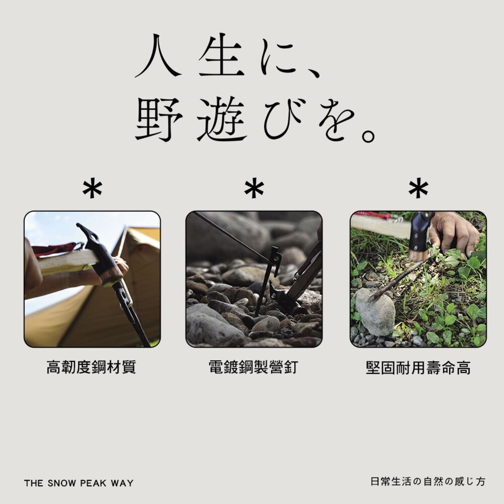 SNOW PEAK 鍛造強化鋼營釘 R-105 50cm 電鍍 高韌度 鋼釘 營釘 露營 逐露天下-細節圖3