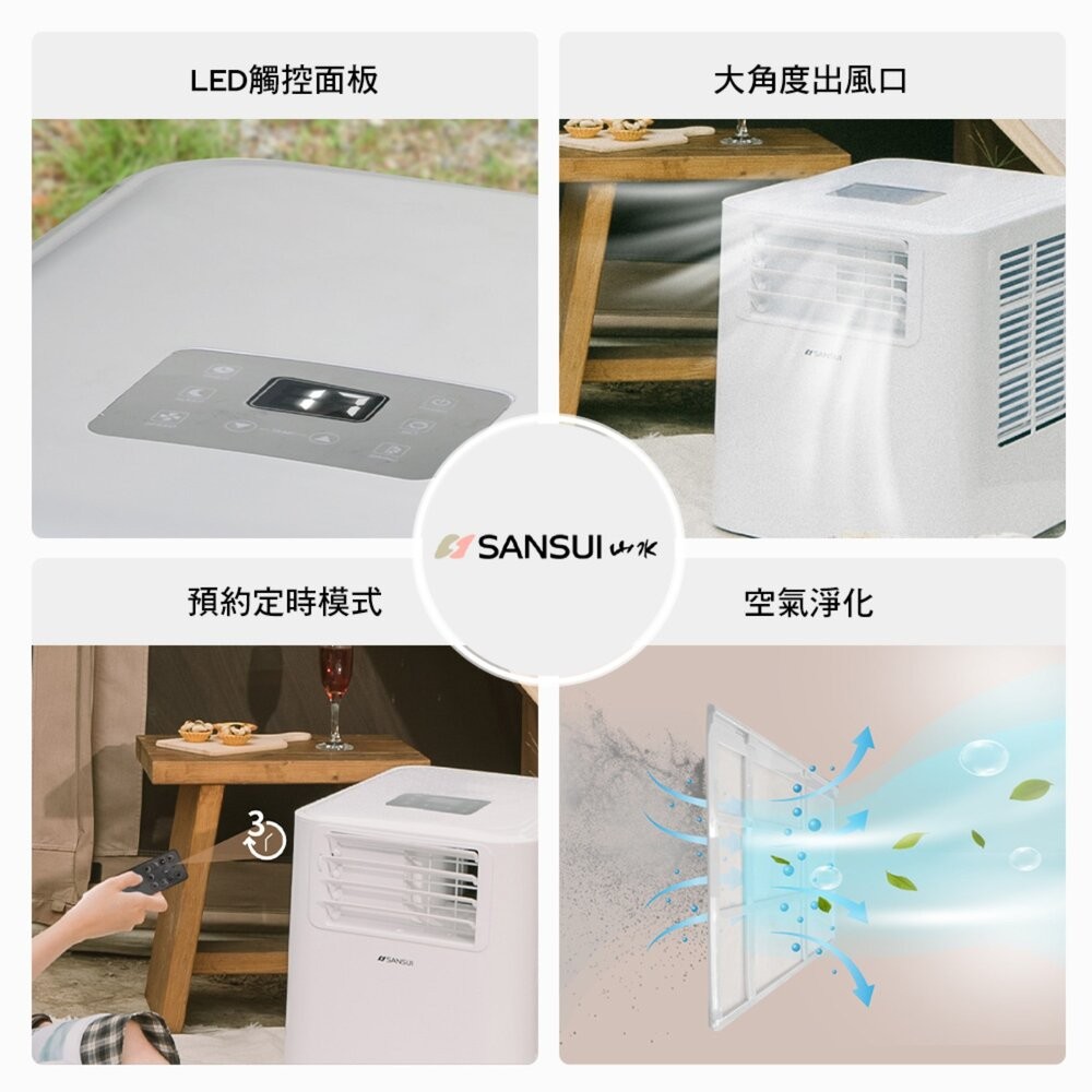 SANSUI 山水冷氣 SAC700 最新款 6500BTU 車用冷氣 移動式冷氣 露營冷氣 露營 逐露天下-細節圖3