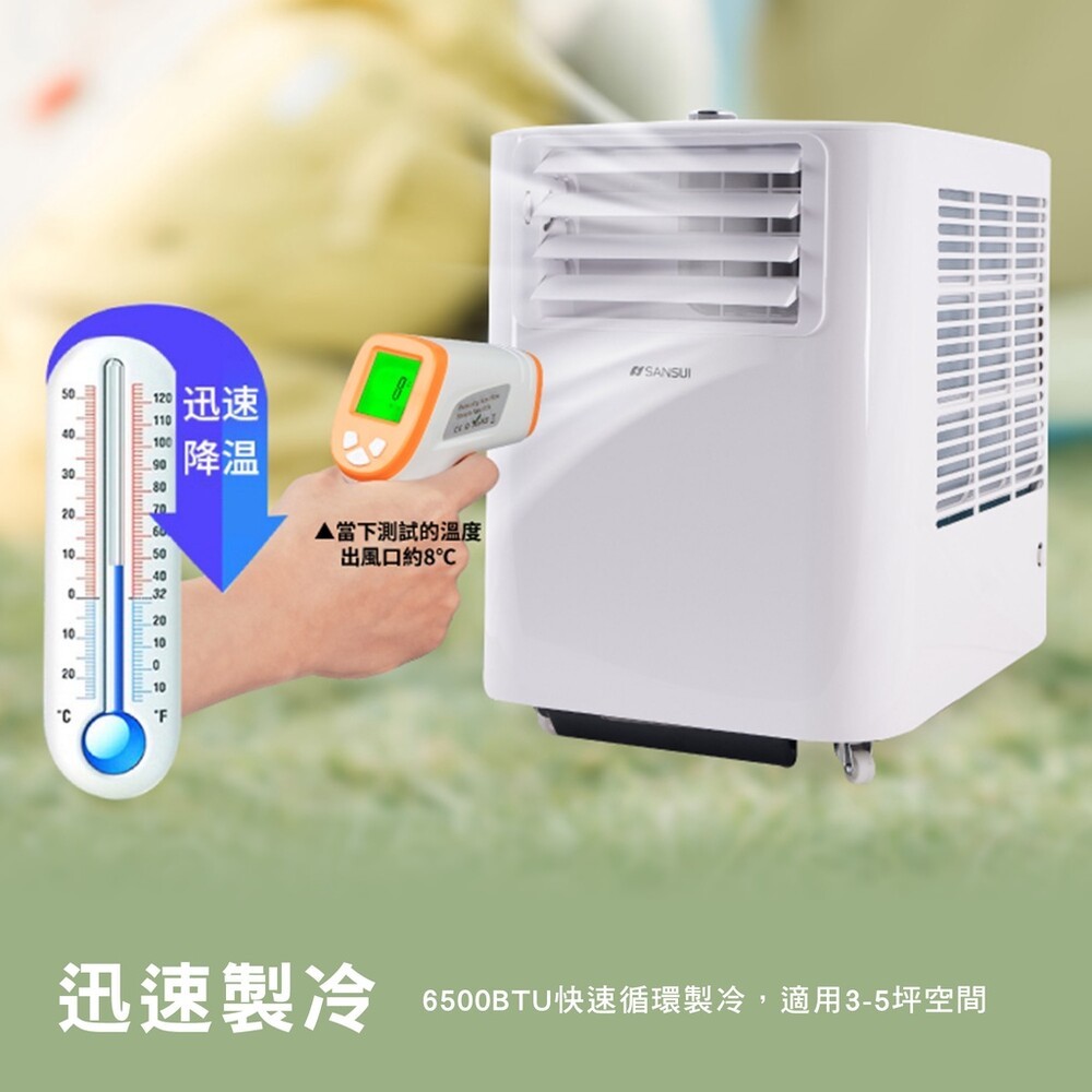 SANSUI 山水冷氣 SAC700 最新款 6500BTU 車用冷氣 移動式冷氣 露營冷氣 露營 逐露天下-細節圖8