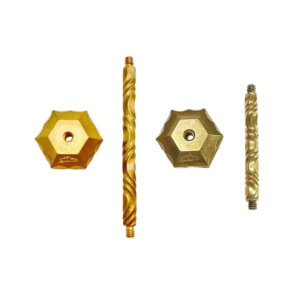 山魂 1/4黃銅燈座 磨砂 扭紋 黃銅 燈座 露營 逐露天下-細節圖2