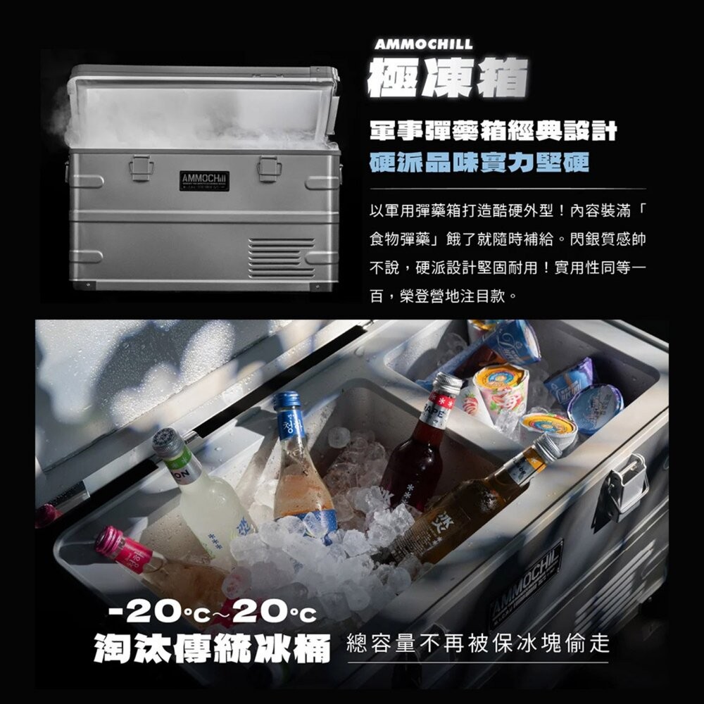 AMMOCHILL 雙槽雙溫控車載行動冰箱 保冰箱 冰桶 露營 逐露天下-細節圖10
