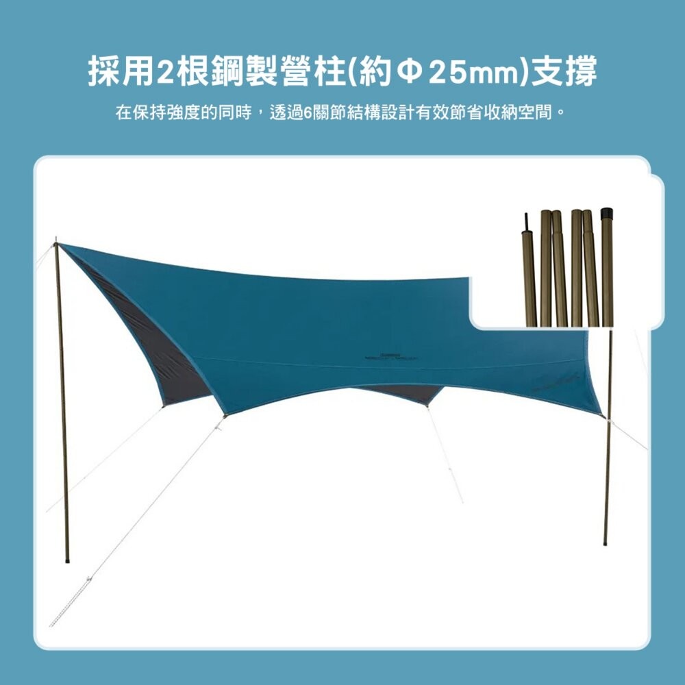 Coleman 靜雨輕量六角形天幕+ CM-18352 六角天幕 戶外天幕 露營 逐露天下-細節圖5