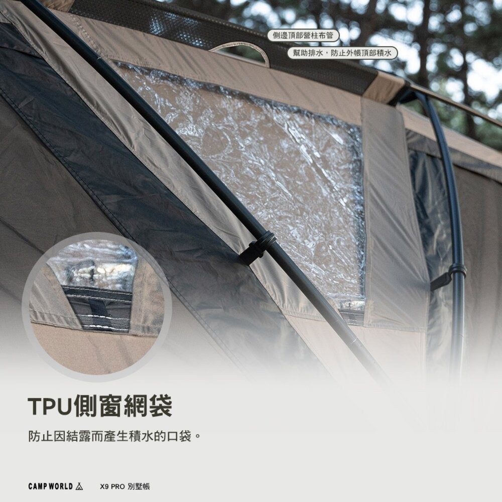 KZM X9 PRO 別墅帳 客廳帳 帳篷 一房一廳 露營 逐露天下-細節圖9