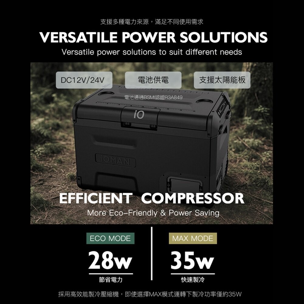 iO iOMAN 動力版行動冰箱 iM250L-B 保冰箱 BSMI R3A849 露營 逐露天下-細節圖7
