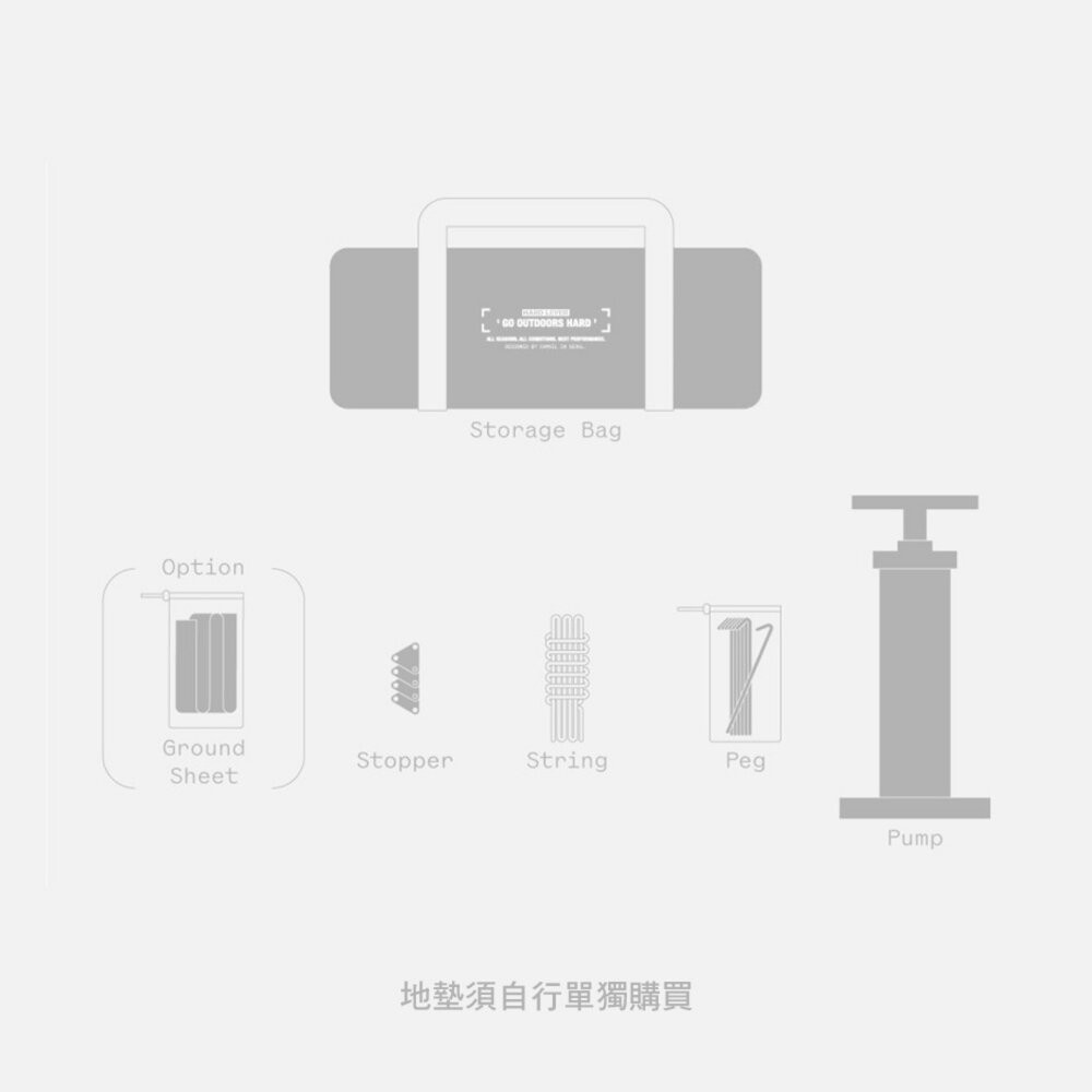 CAMVIL Box 2P+AIR 充氣雙人帳 充氣帳 露營 逐露天下-細節圖9