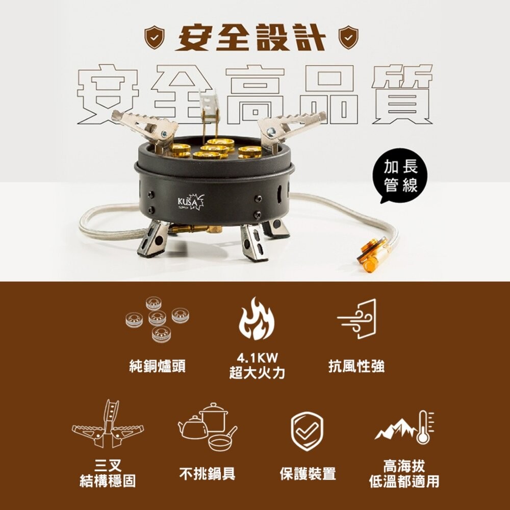 KUSA 烈焰五星爐 KA-CM66 瓦斯爐 卡式爐 爐具 露營 逐露天下-細節圖3