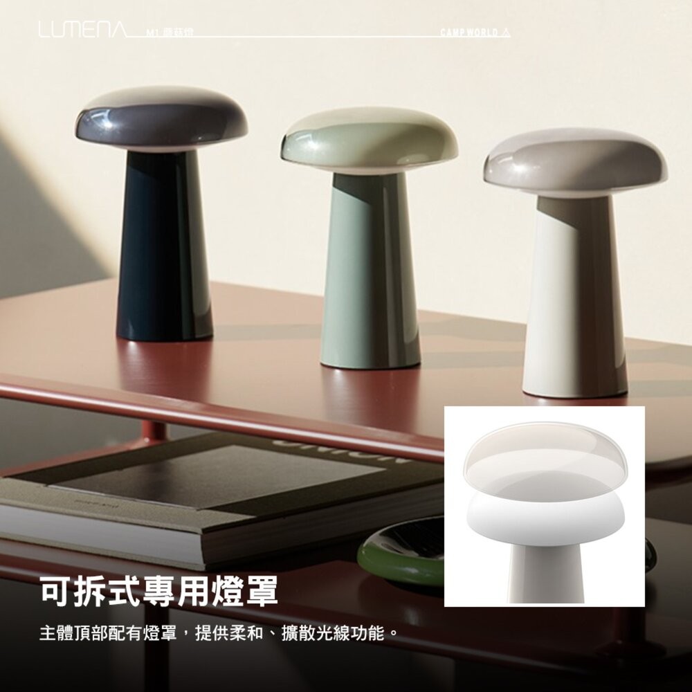 N9 LUMENA M1 蘑菇燈 燈 照明燈 充電燈 帳篷燈 露營燈具 營燈 露營燈 露營 逐露天下-細節圖7
