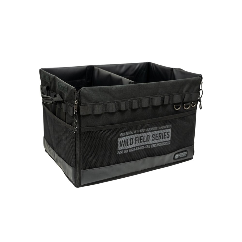 KZM 工業風前開式折疊收納箱 黑 整理箱 露營收納箱 露營箱 露營裝備 露營 逐露天下-細節圖2
