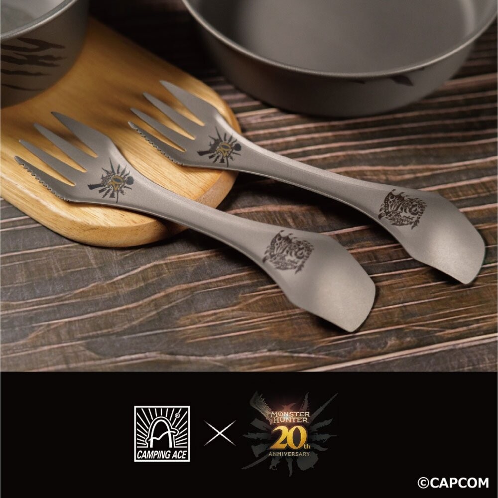 野樂 魔物獵人20周年系列 叉匙 餐具 露營餐具 鈦餐具 戶外餐具 露營 逐露天下-細節圖9