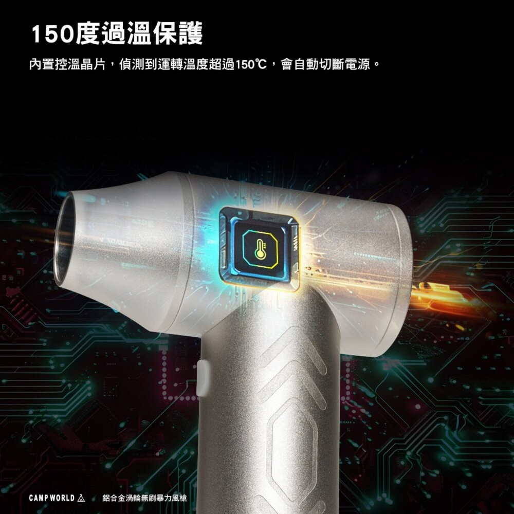 PHILO PF50 PRO 鋁合金渦輪無刷暴力風槍 登山 戶外 Typr-C 露營 逐露天下-細節圖6