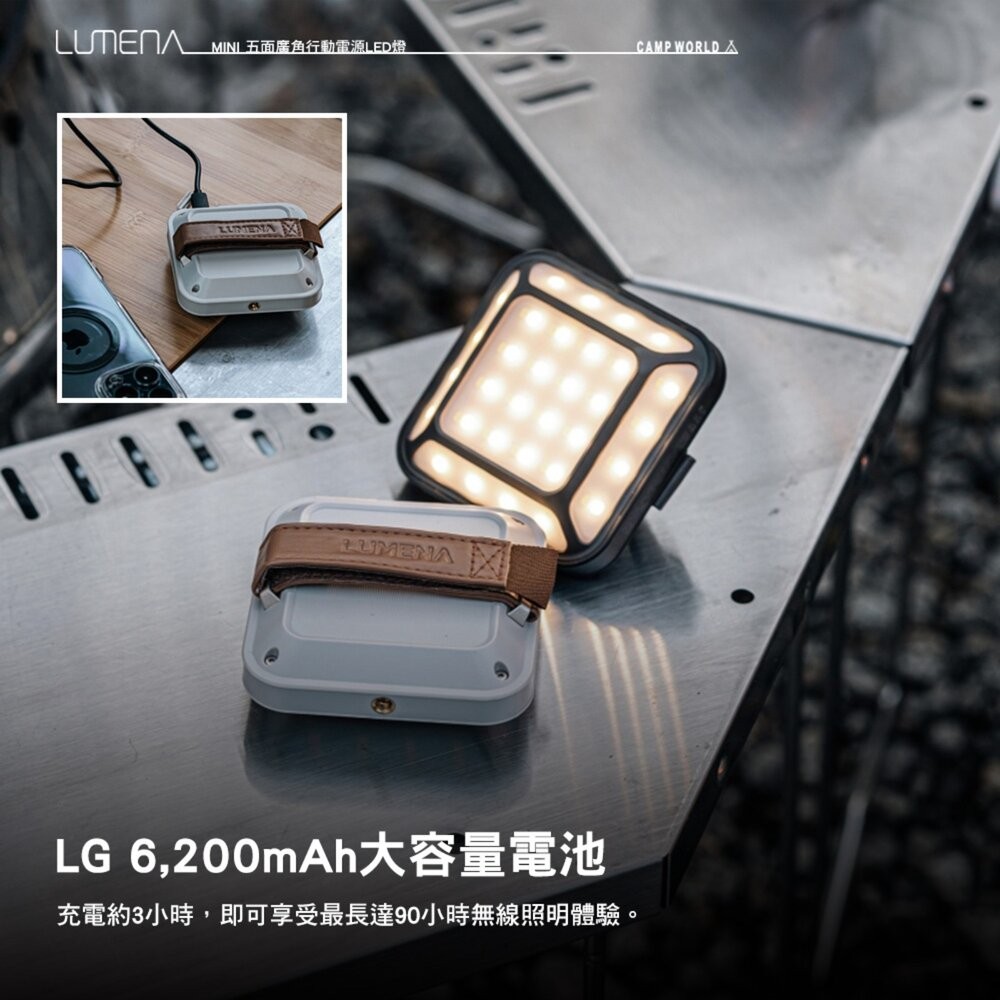 N9 LUMENA MINI 五面廣角行動電源LED燈 燈 照明燈 充電燈 帳篷燈 露營燈具 營燈 露營燈 露營 逐露天-細節圖8