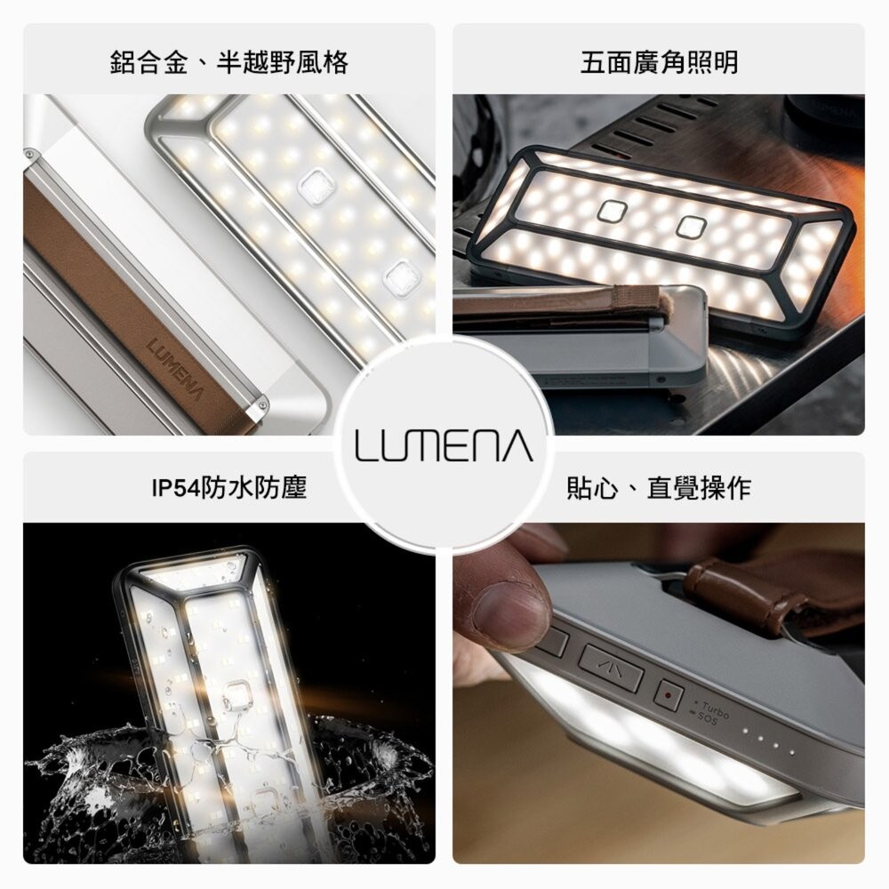 N9 LUMENA PRO2 五面廣角行動電源LED燈 燈 照明燈 充電燈 帳篷燈 露營燈具 露營燈 營燈 露營 逐露天-細節圖3