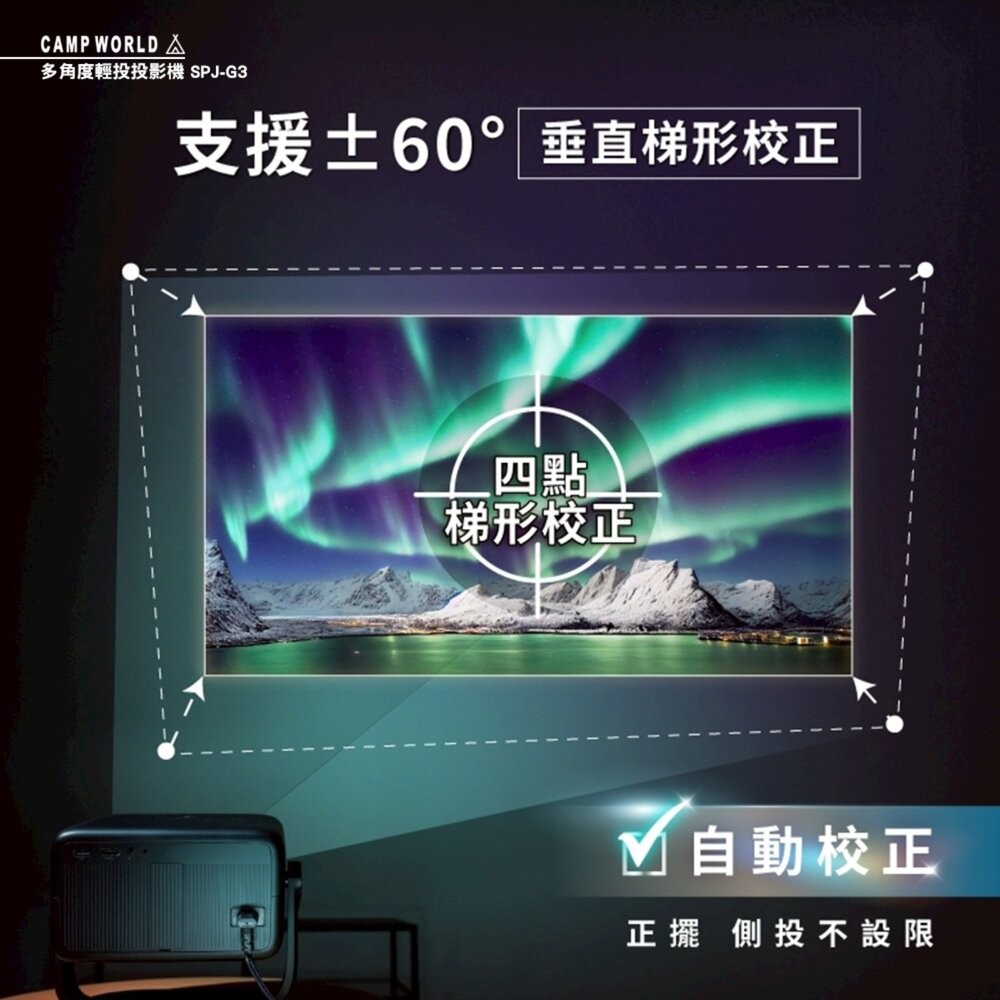 山水 多角度輕投投影機 SPJ-G3 4K投影機 小型投影機 微型投影機 房間投影機 投影機 露營 逐露天下-細節圖7