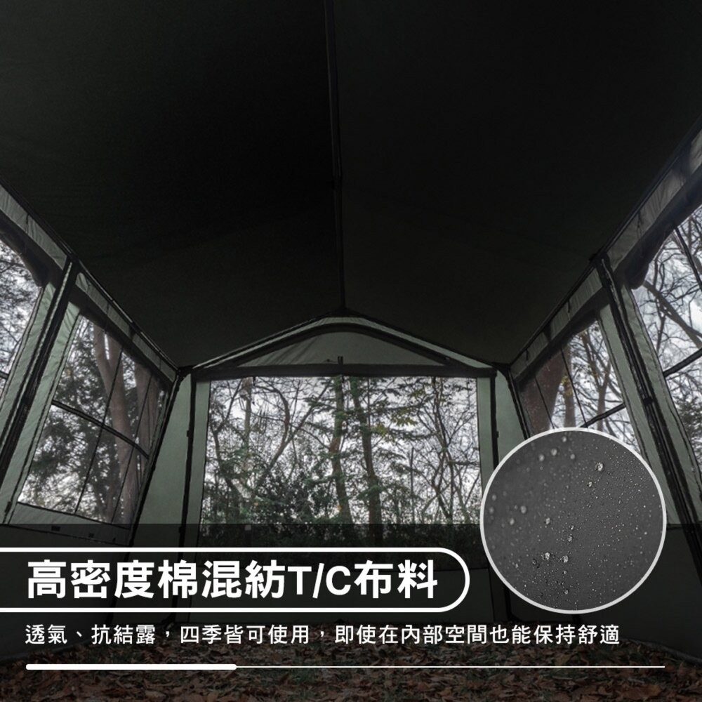 KZM 工業風奧斯卡頂部專用內襯 359x222cm 天幕 帳篷 客廳帳 露營帳篷 露營 逐露天下-細節圖4