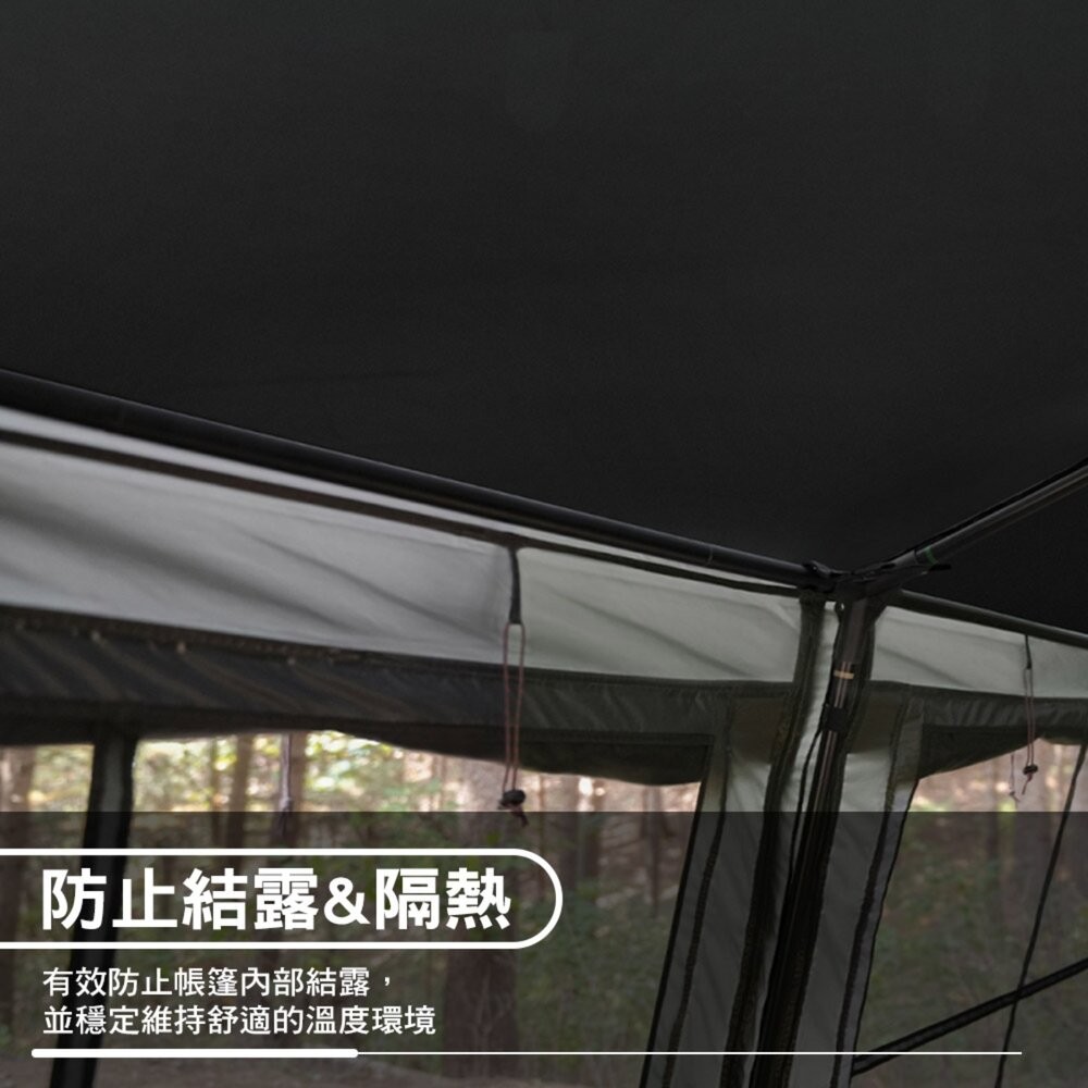 KZM 工業風奧斯卡頂部專用內襯 359x222cm 天幕 帳篷 客廳帳 露營帳篷 露營 逐露天下-細節圖5