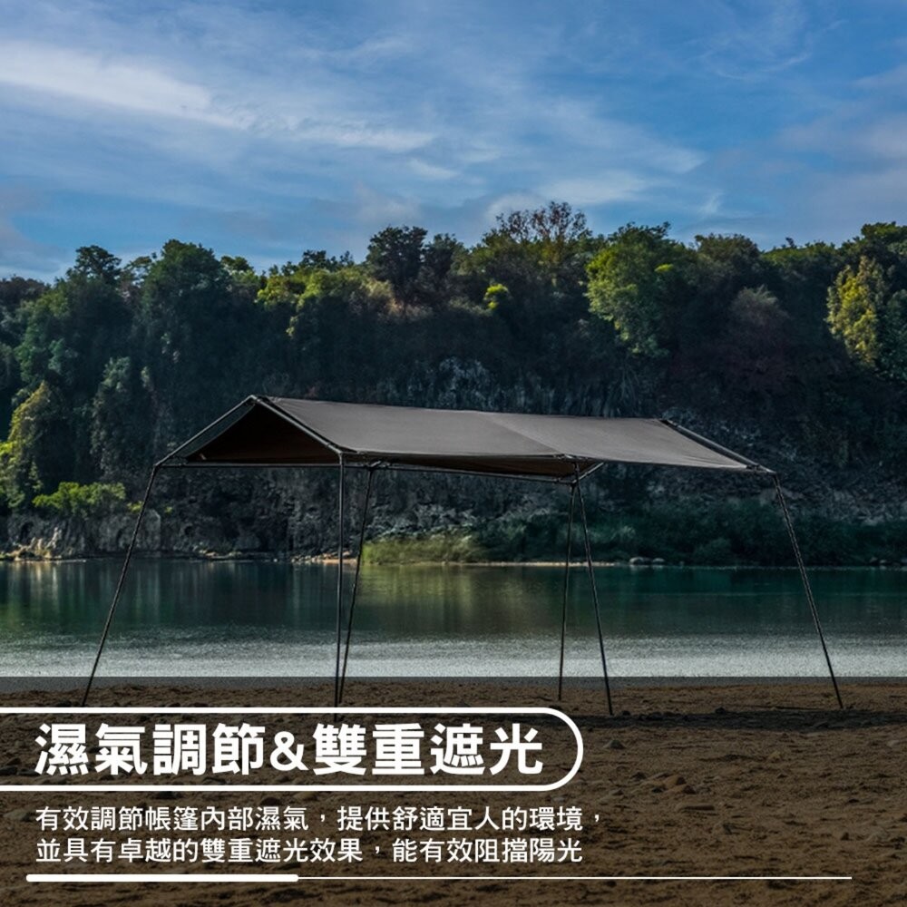 KZM 工業風奧斯卡頂部專用內襯 359x222cm 天幕 帳篷 客廳帳 露營帳篷 露營 逐露天下-細節圖6