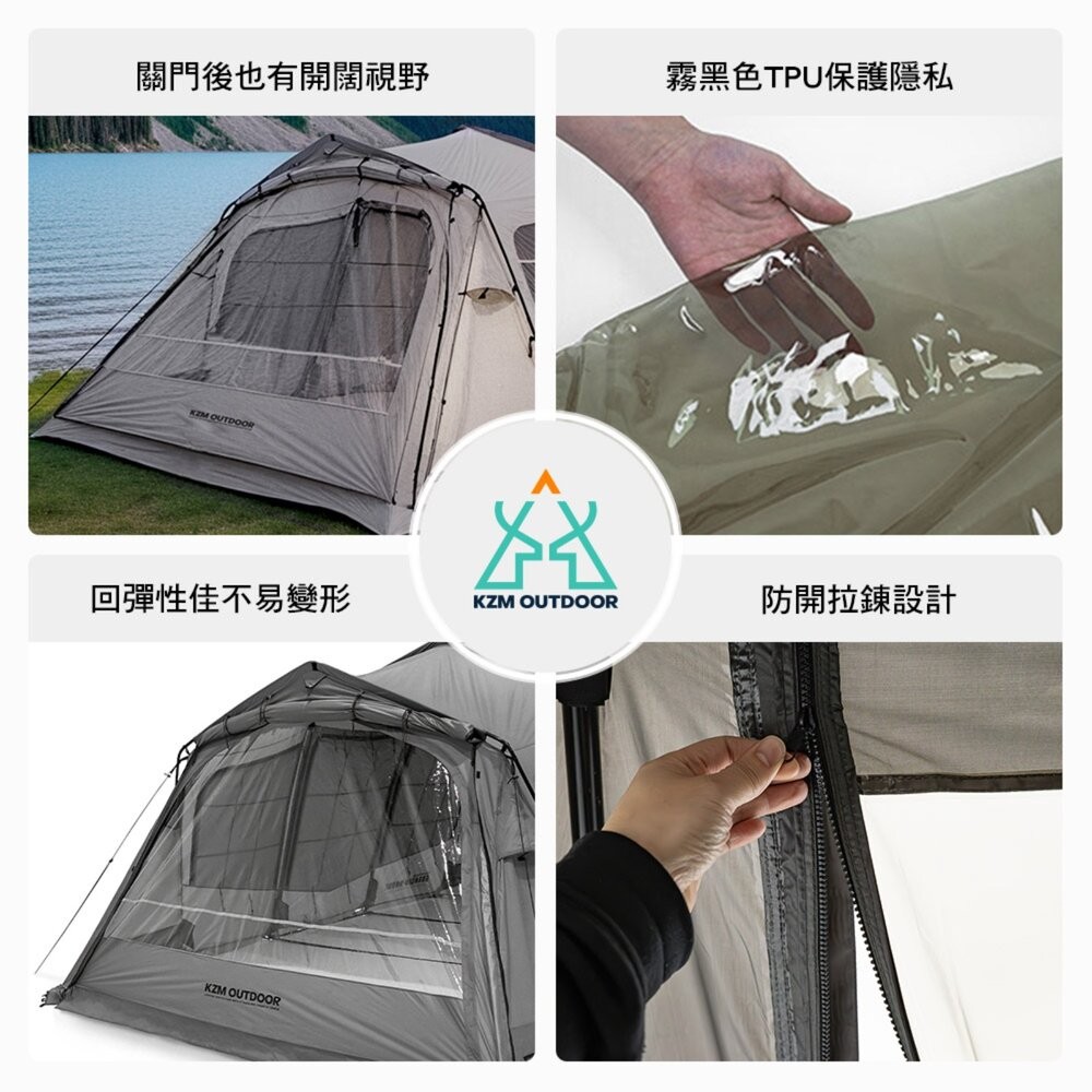 KZM 獵鷹座四環帳專用TPU掛窗 帳篷 露營帳篷 輕量帳篷 登山帳篷 露營帳 野餐帳 雙人帳篷 露營 逐露天下-細節圖3