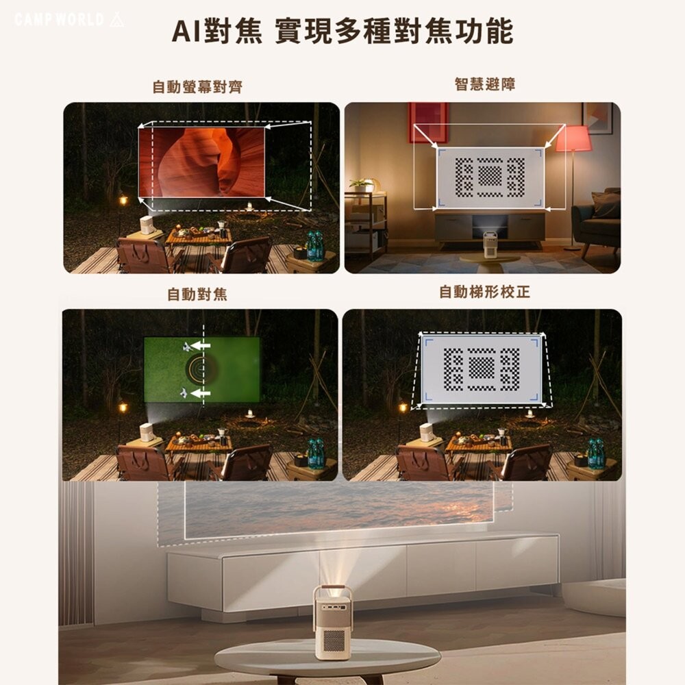 YABER 旗艦款 金沙 隨身投影機 T2 GTV 房間投影機 4k投影機 小型投影機 露營 逐露天下-細節圖9