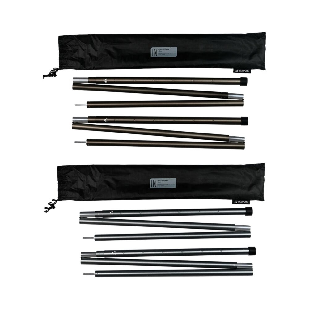 ZAMPURE 四節可調式營柱 1組2入 天幕 營柱 天幕帳 天幕桿 伸縮營柱 營柱袋 天幕營柱 露營 逐露天下-細節圖2
