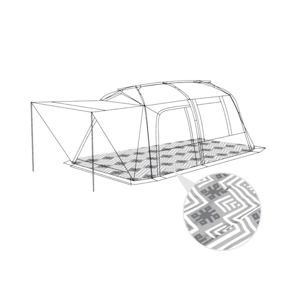 Outdoorbase 沙丘光影隧道帳專用地席 祥雲地布 300x400cm 地墊 帳篷地墊 野餐墊 防水地墊 防潮地墊-規格圖8