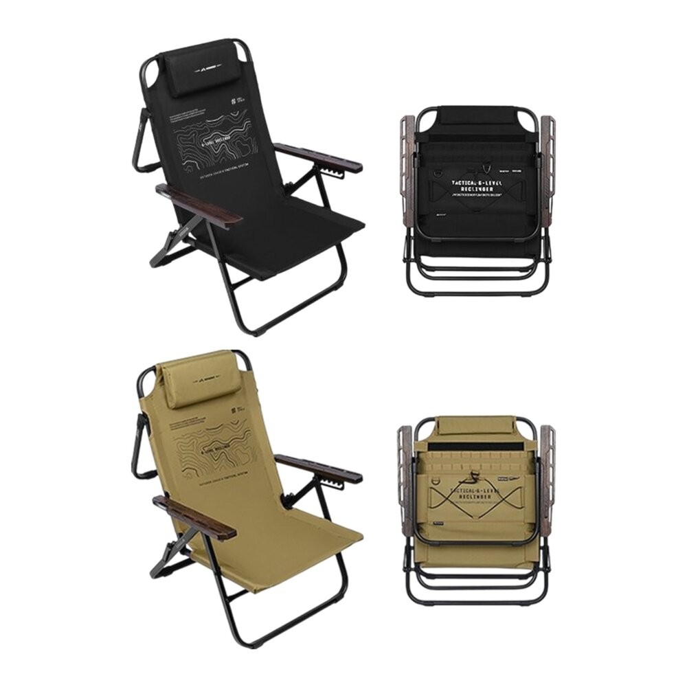 山趣 ST-05 六段調節躺椅 逐暮黑 戰鷹沙 折疊椅 露營椅 露營椅子 椅子 椅 高背椅 露營 逐露天下-細節圖2