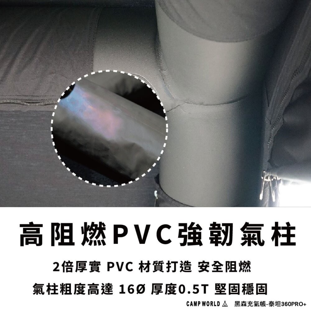 野樂 黑森充氣帳 泰坦360PRO+ 帳篷 單人帳篷 充氣帳篷 露營帳篷 充氣帳 雙人帳篷 快速帳 露營 逐露天下-細節圖4