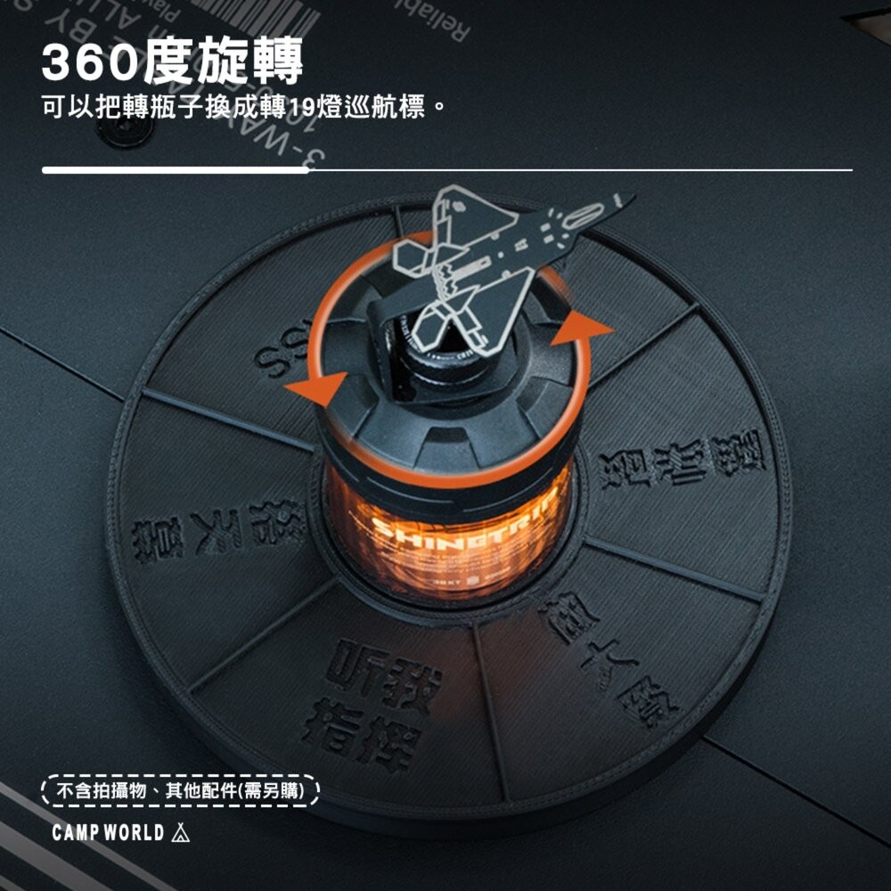 山趣 ST-05 19燈巡航標 1/4旋轉吊環螺絲 19燈 燈 照明燈 露營燈 擺攤燈 露營燈架 露營 逐露天下-細節圖4