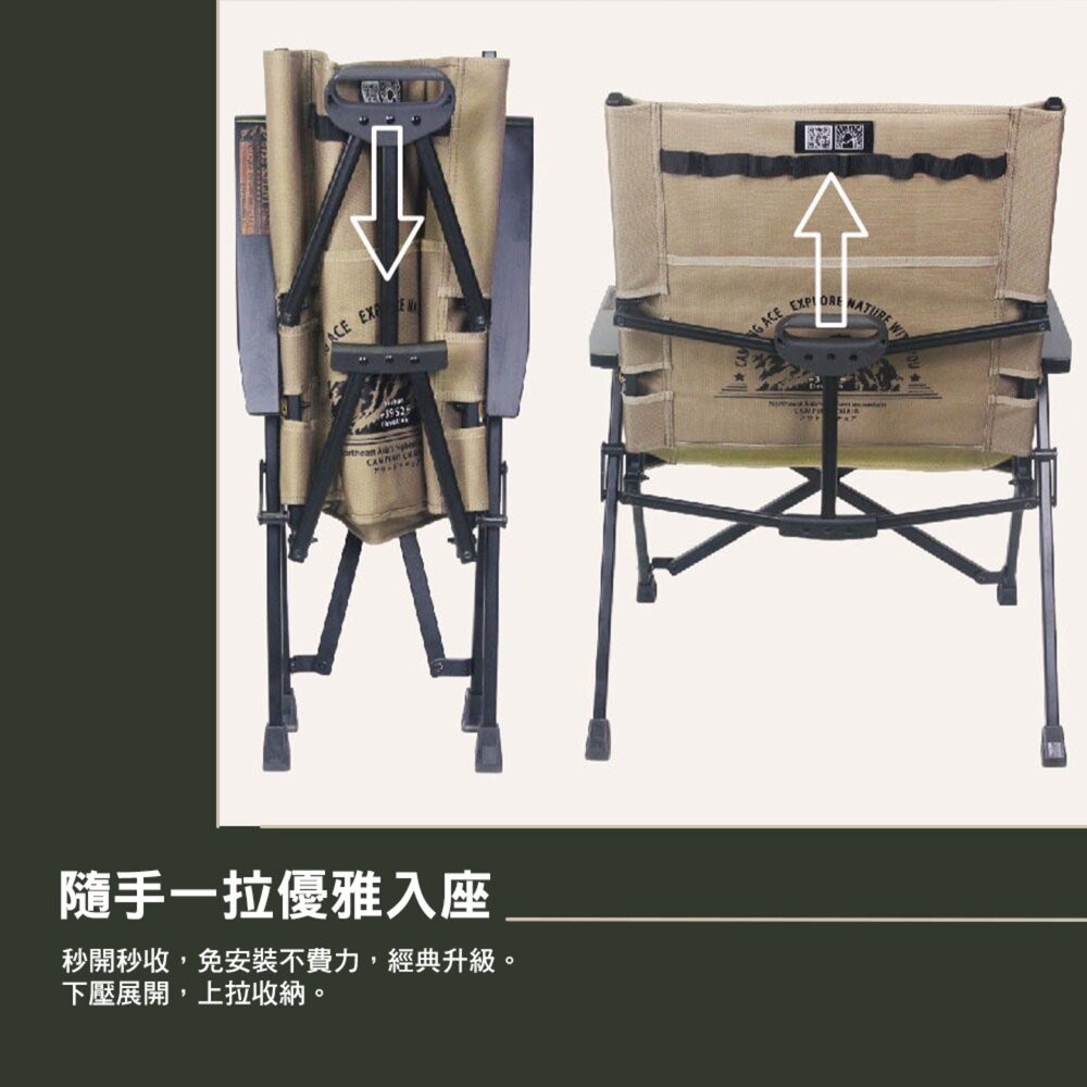 野樂 黑森戰術秒開經典椅 ARC-1TN 露營椅 露營椅子 克米特椅 露營折疊椅 摺疊椅 折疊露營椅 露營 逐露天下-細節圖4