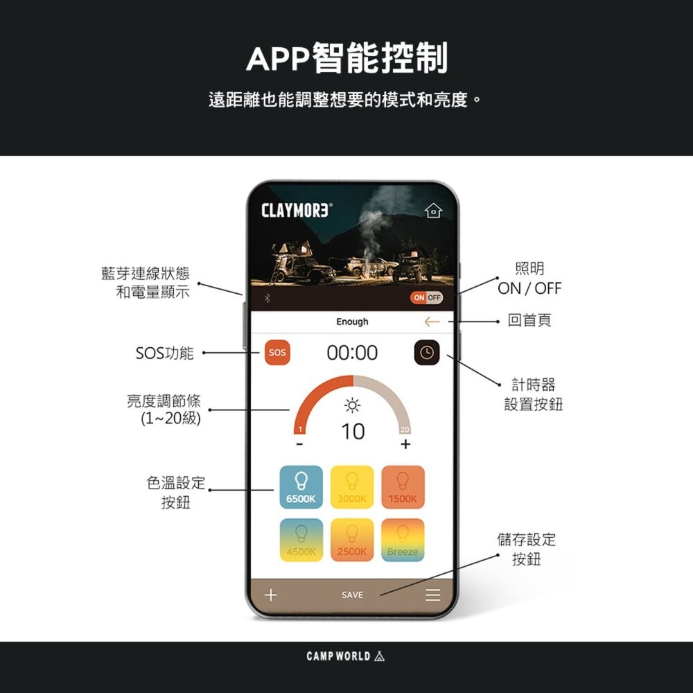 CLAYMORE CADENA 水晶串燈 露營燈 燈 燈串 露營裝備 露營燈串 野營燈 營燈 照明燈 露營 逐露天下-細節圖7