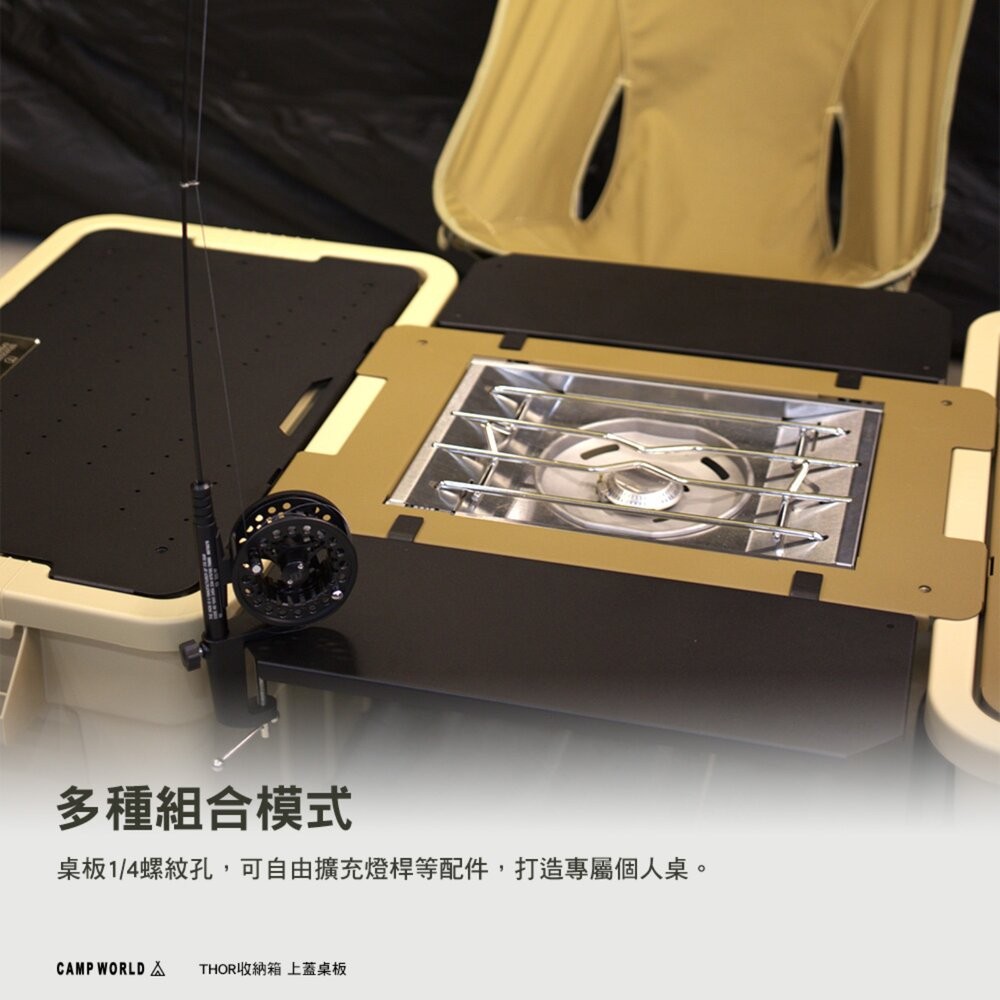 THE IRON THOR收納箱 上蓋桌板 1單位桌框 1單位蓋板 折疊桌 桌 整理箱 露營收納箱 露營 逐露天下-細節圖7