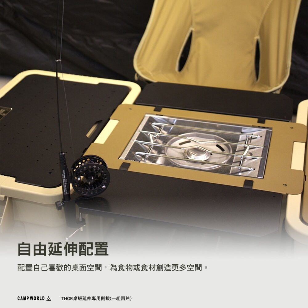 THE IRON THOR桌板延伸專用側板 一組兩片 桌 igt桌板 摺疊桌 整理箱 露營收納箱 露營箱 露營 逐露天下-細節圖5