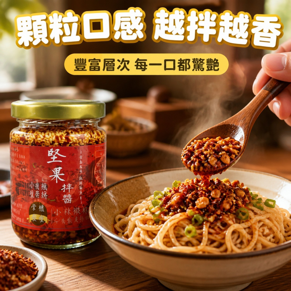 掌櫃食堂-堅果辣拌醬 【桃園嚴選】-細節圖2