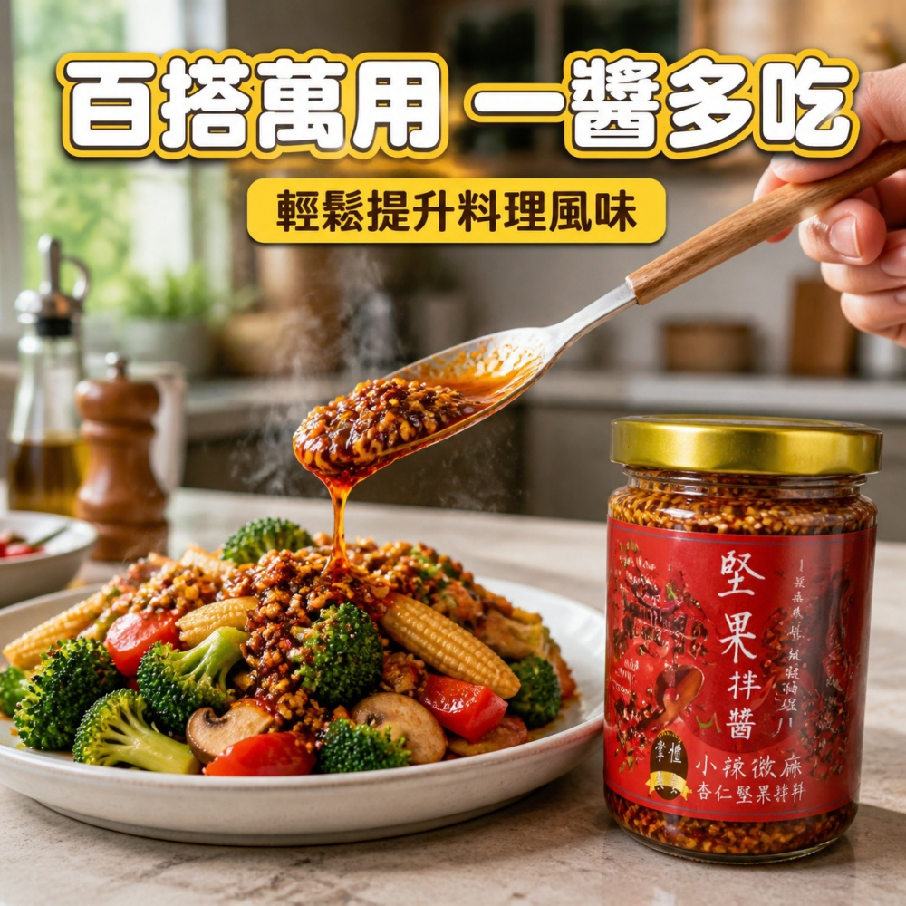 掌櫃食堂-堅果辣拌醬 【桃園嚴選】-細節圖3