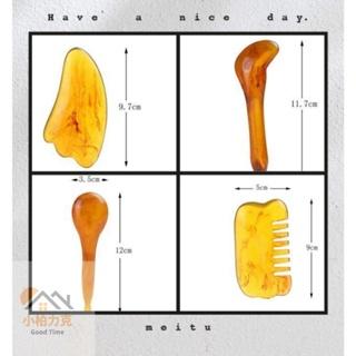 蜜蠟刮痧7件套(絨布套) 美容 刮痧 按摩 刮痧器 刮痧按摩板 撥筋棒 按臉棒 美容棒 刮痧板 刮痧-細節圖6