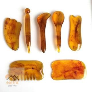 蜜蠟刮痧7件套(絨布套) 美容 刮痧 按摩 刮痧器 刮痧按摩板 撥筋棒 按臉棒 美容棒 刮痧板 刮痧-細節圖7