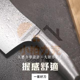 全鋼六件套刀具組 菜刀 磨刀器 刀架 剁肉刀 剪刀-細節圖7