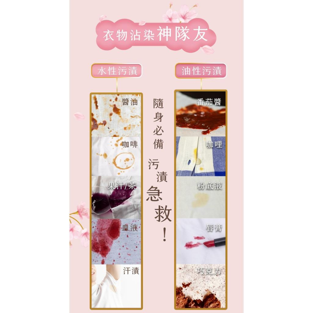 清淨海 櫻花7+衣物去漬噴霧 60g 水性污漬 油性污漬 衣物去漬 ph7 櫻花香氣-細節圖6