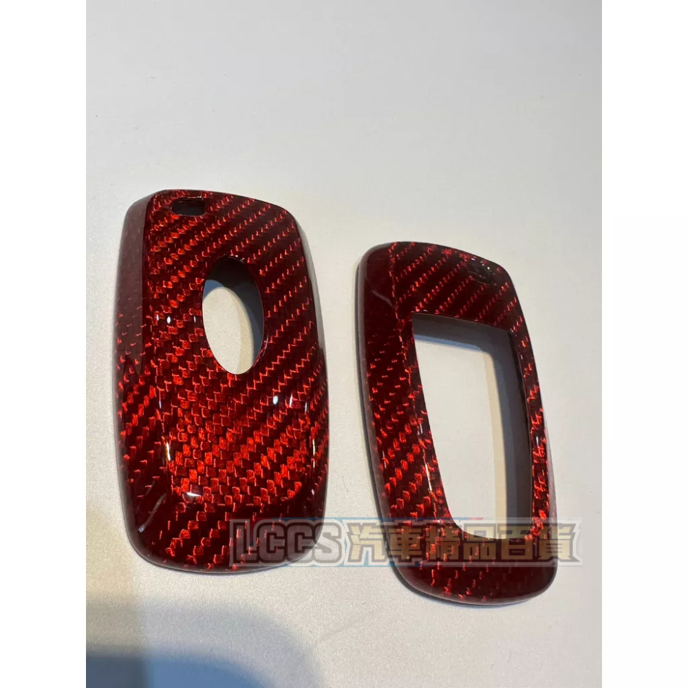 現貨 Ford Focus專用紅色碳纖維正卡夢鑰匙殼MK4 Kuga MK4 Focus Vignale Wagon-細節圖8