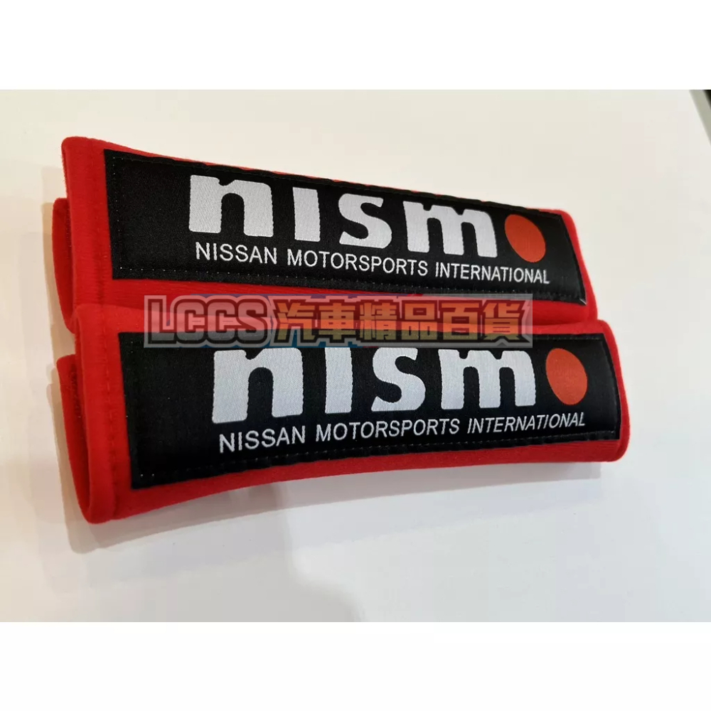 (現貨)Nissan NISMO紅色絨布安全帶套Sentra Altima Kicks Tiida Xtral Juke